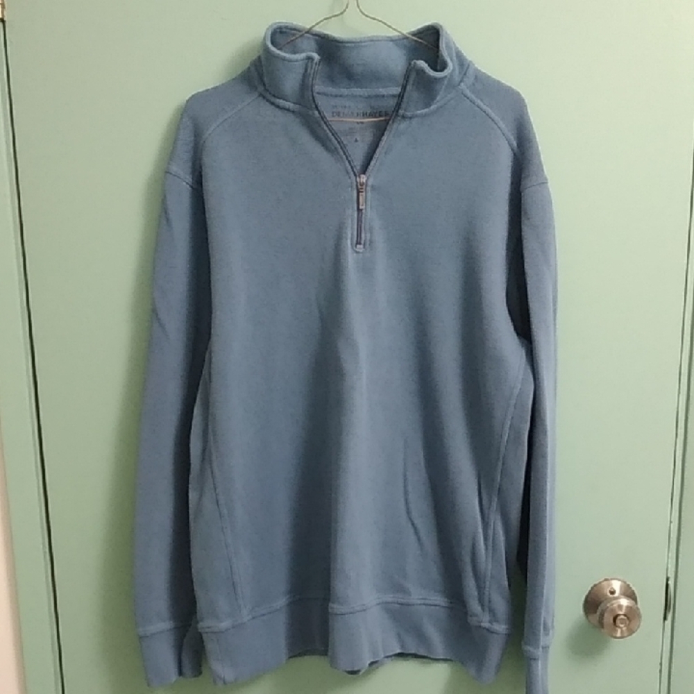 DENVER HAYES Quarter-Zip Men's Sweater SIZE L